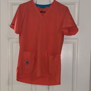 Carhartt Orange V-Neck Scrub Top